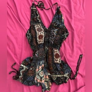 XS Tribal Pattern Romper